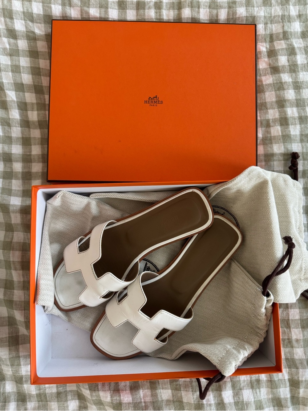 Authentic White Oran Sandals